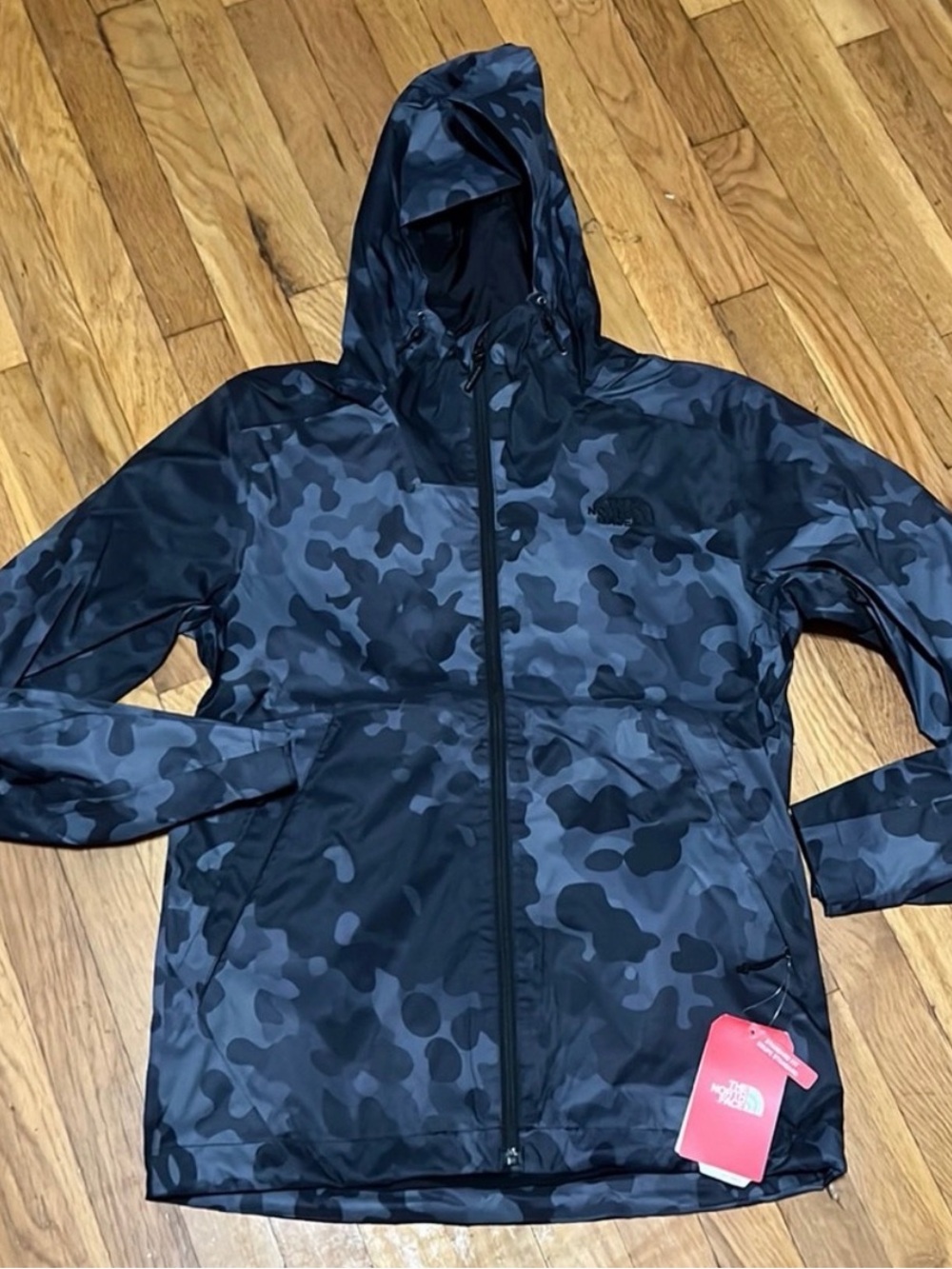 The North Face Men’s Dark Blue/Black Camo Raincoat